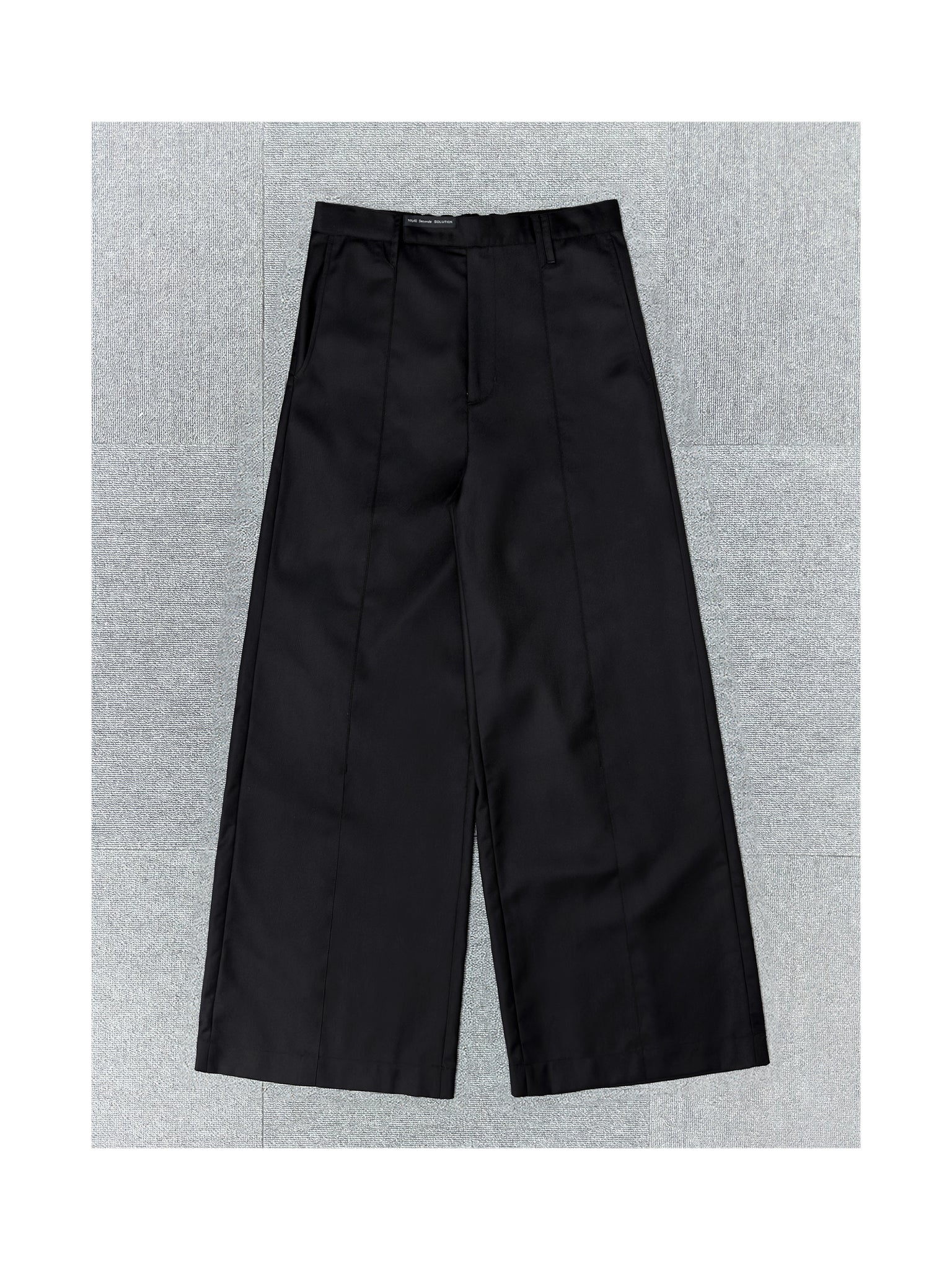 10SS RELAXED STRAIGHT-LEG PANTS (Black)