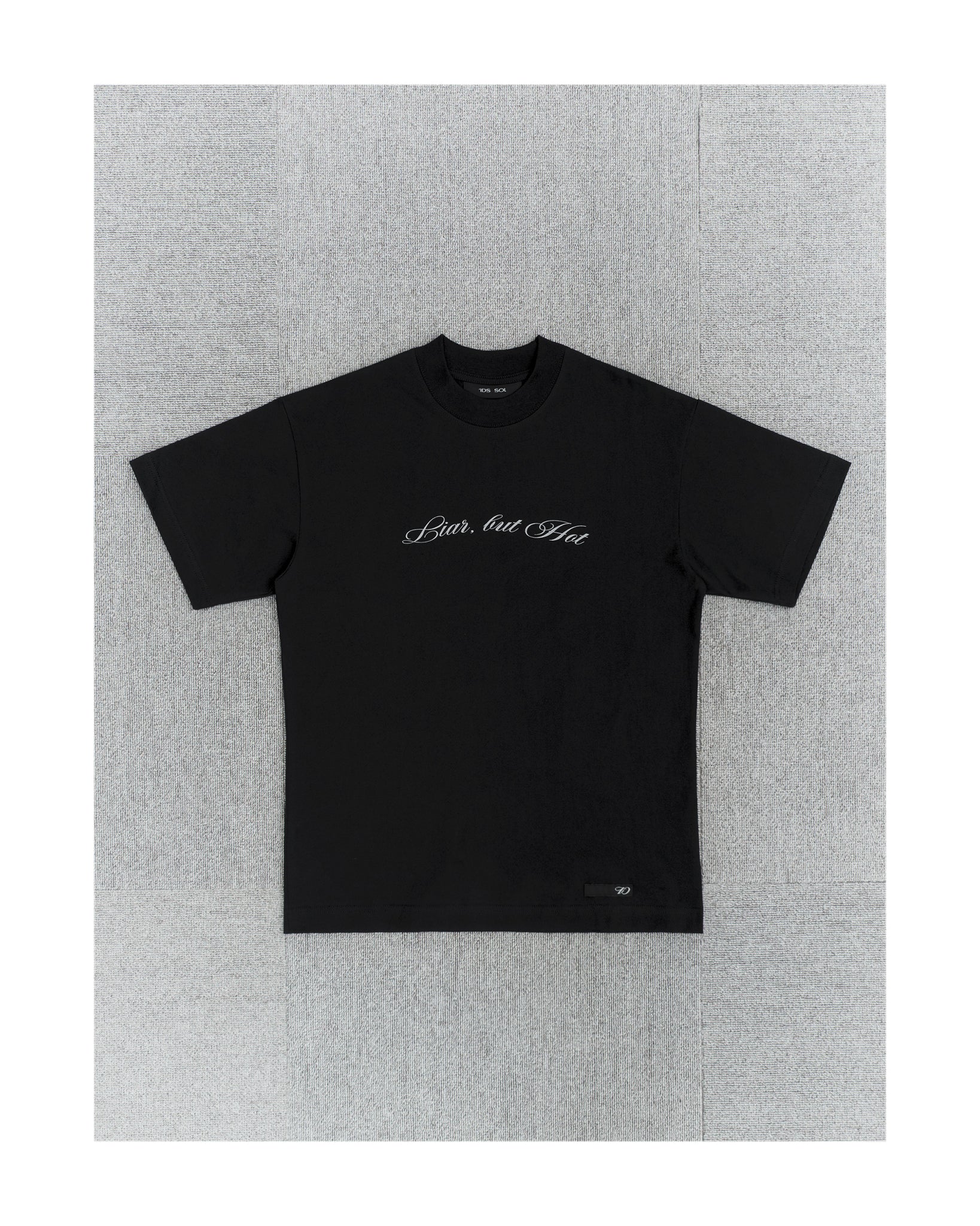10SS CURSIVE SLIM TEE (Black)