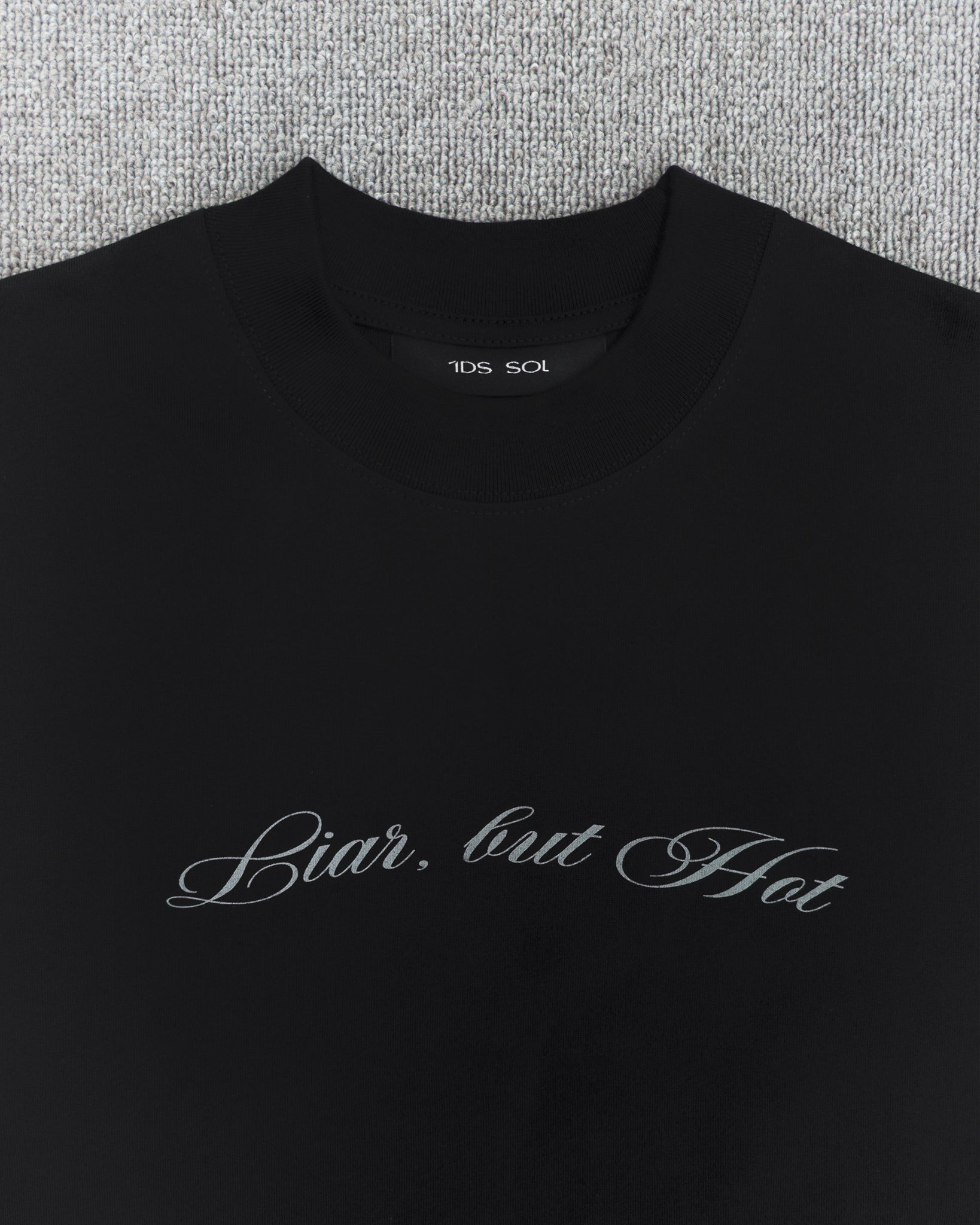 10SS CURSIVE SLIM TEE (Black)